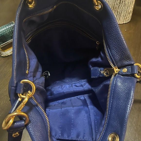 ❤️SOLD❤️ Marc by Marc jacobs Blue pebbled leather hobo style handbag Crossbody - Picture 4 of 12